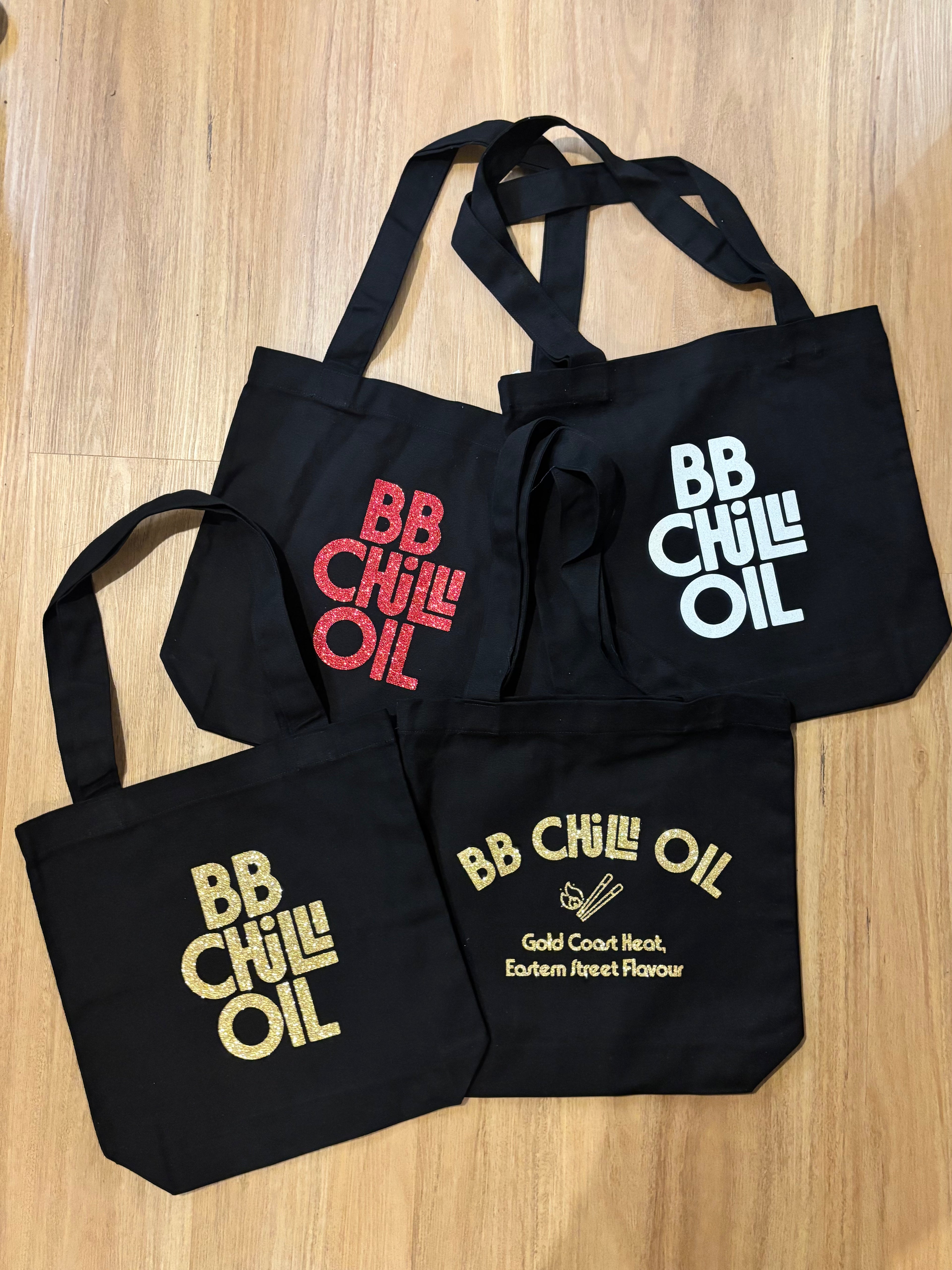 BB Chilli Oil Logo Tote Bags
